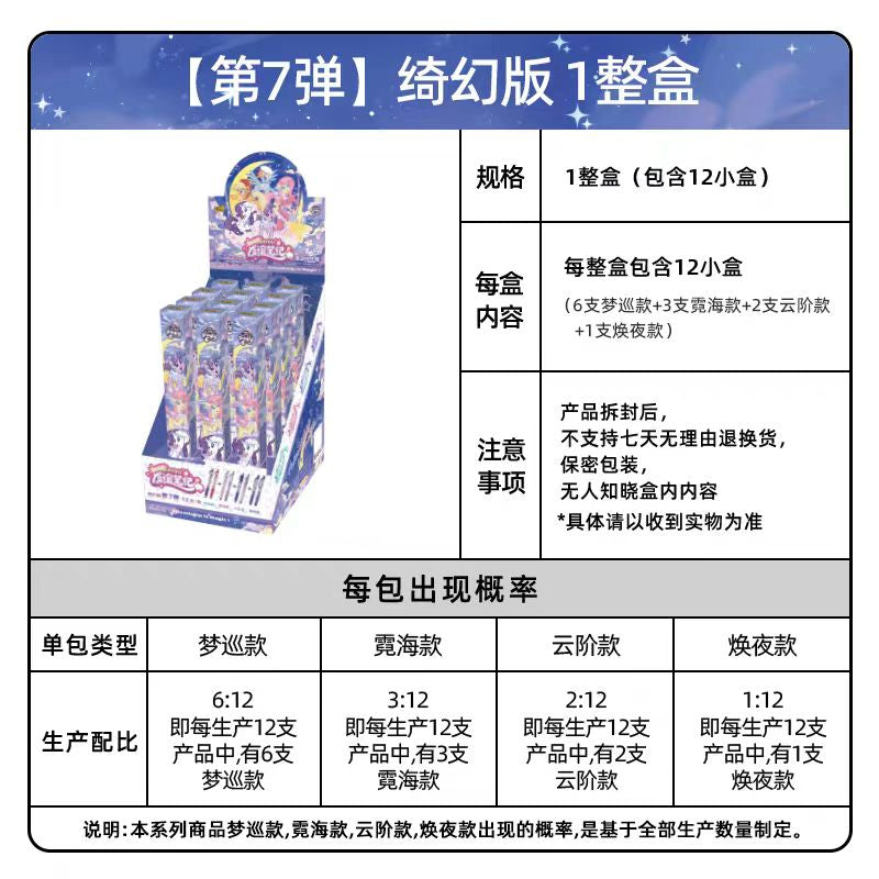 Kayou My Little Pony Neutral Pen Blind Box - Friendship Pen Fantasy Version, Black Retractable Roller Ball Pen - 1 Full Box (12 Pens Inside)