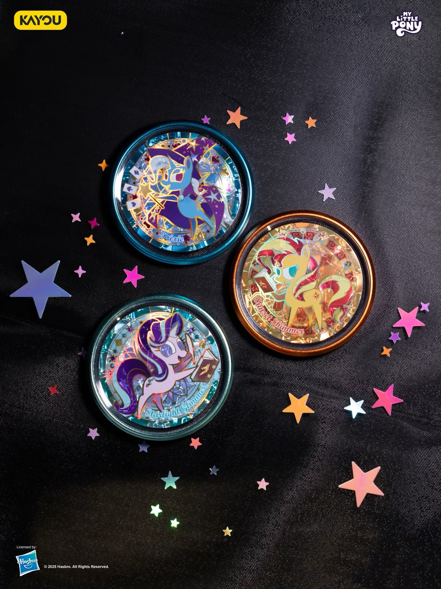 Card Game ✨ My Little Pony - Double-Sided Candy Badges - Starry Night Edition - 10 badges per box