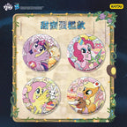 Cardgame My Little Pony Double-Sided Candy Badges Starry Edition - One Box (Contains 6 Small Packets) - Official Genuine Peripheral Charms - Grain Magnetic Badges
